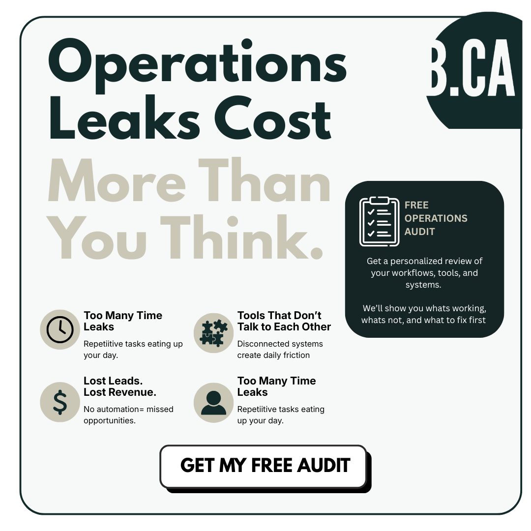 Free operations audit for small businesses and solopreneurs by B. Carter Agency